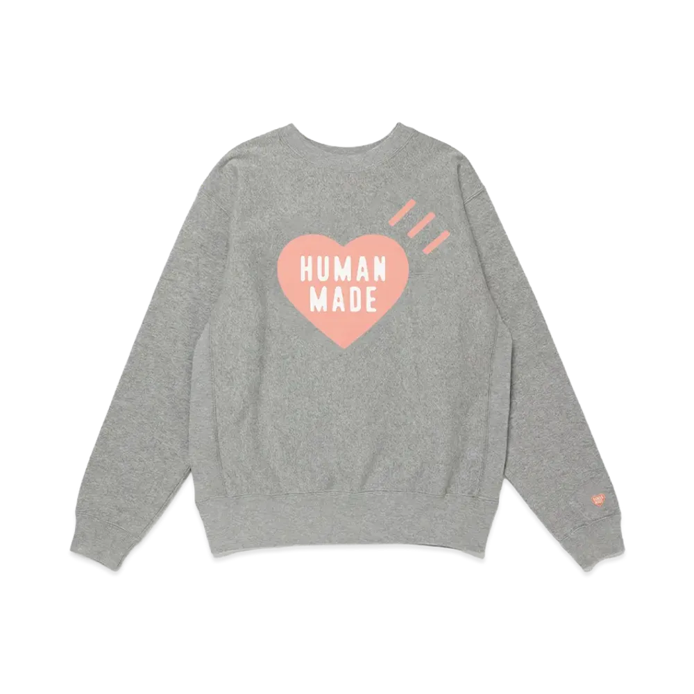 HUMAN MADE Stores Exclusive Heart Sweatshirt Offline Store Seoul "Gray"