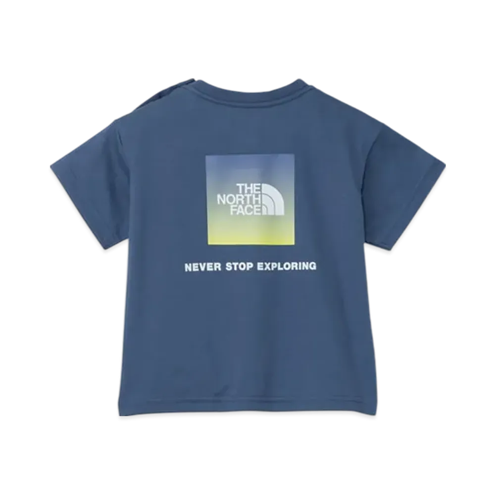 The North Face Baby Short Sleeve Back Gradient Logo Tee "Mountain Blue"