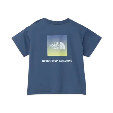 The North Face Baby Short Sleeve Back Gradient Logo Tee "Mountain Blue"