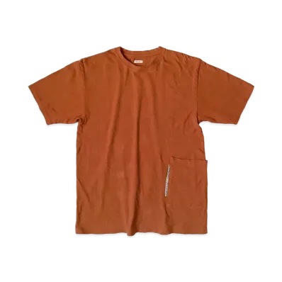 KAPITAL Gauze India Biscuit Pocket Tee "Brown"