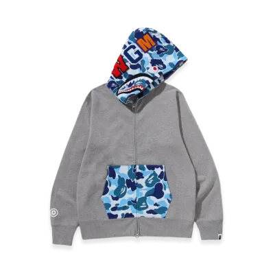 A BATHING APE ABC Camo Shark Full Zip Hoodie "Gray"