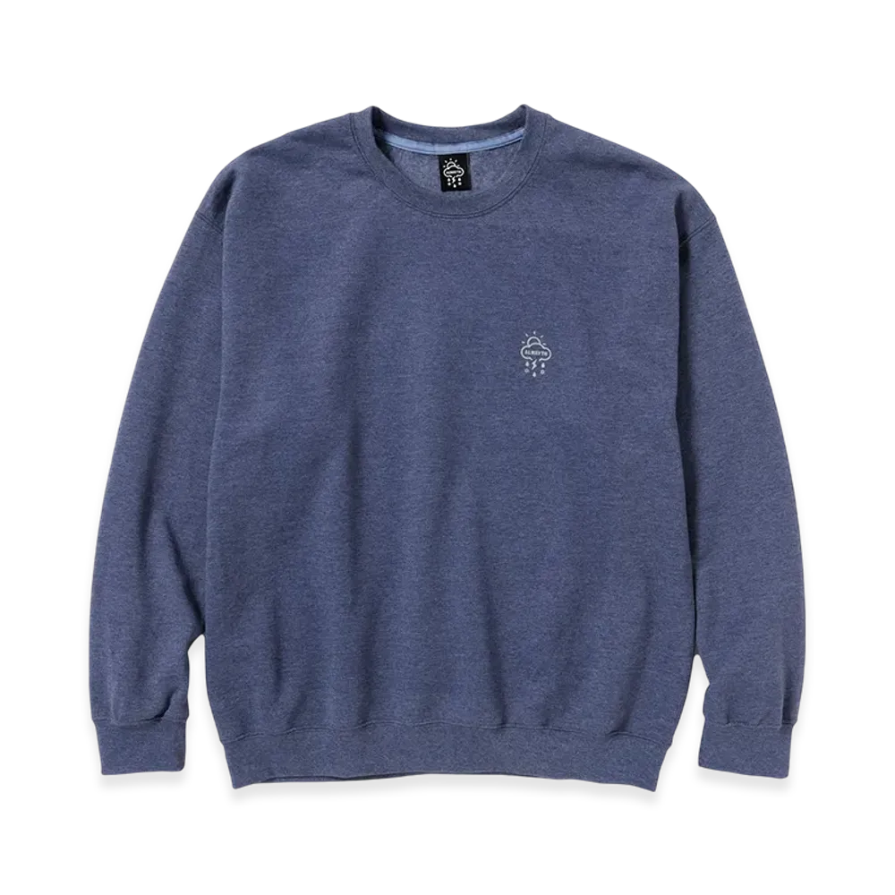 ALWAYTH Reflective logo Crewneck "Heather Blue"