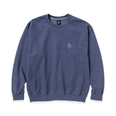 ALWAYTH Reflective logo Crewneck "Heather Blue"