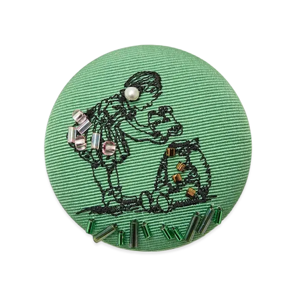 UNDERCOVER Silk Fabric Badge "Lime"
