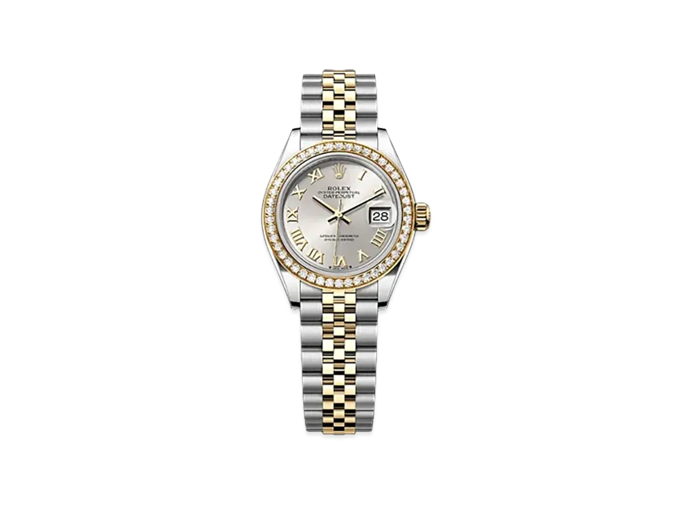 ROLEX Lady-Datejust 28mm Oystersteel & Yellow Gold Diamond 279383RBR "Silver"