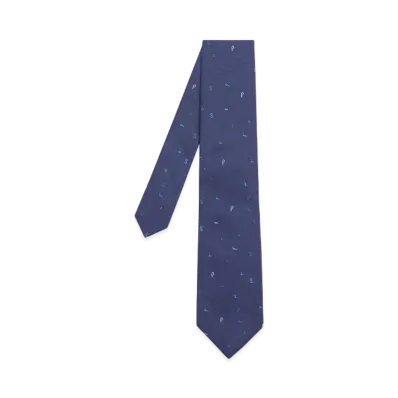 Paul Smith Random Spell Tie "Navy"