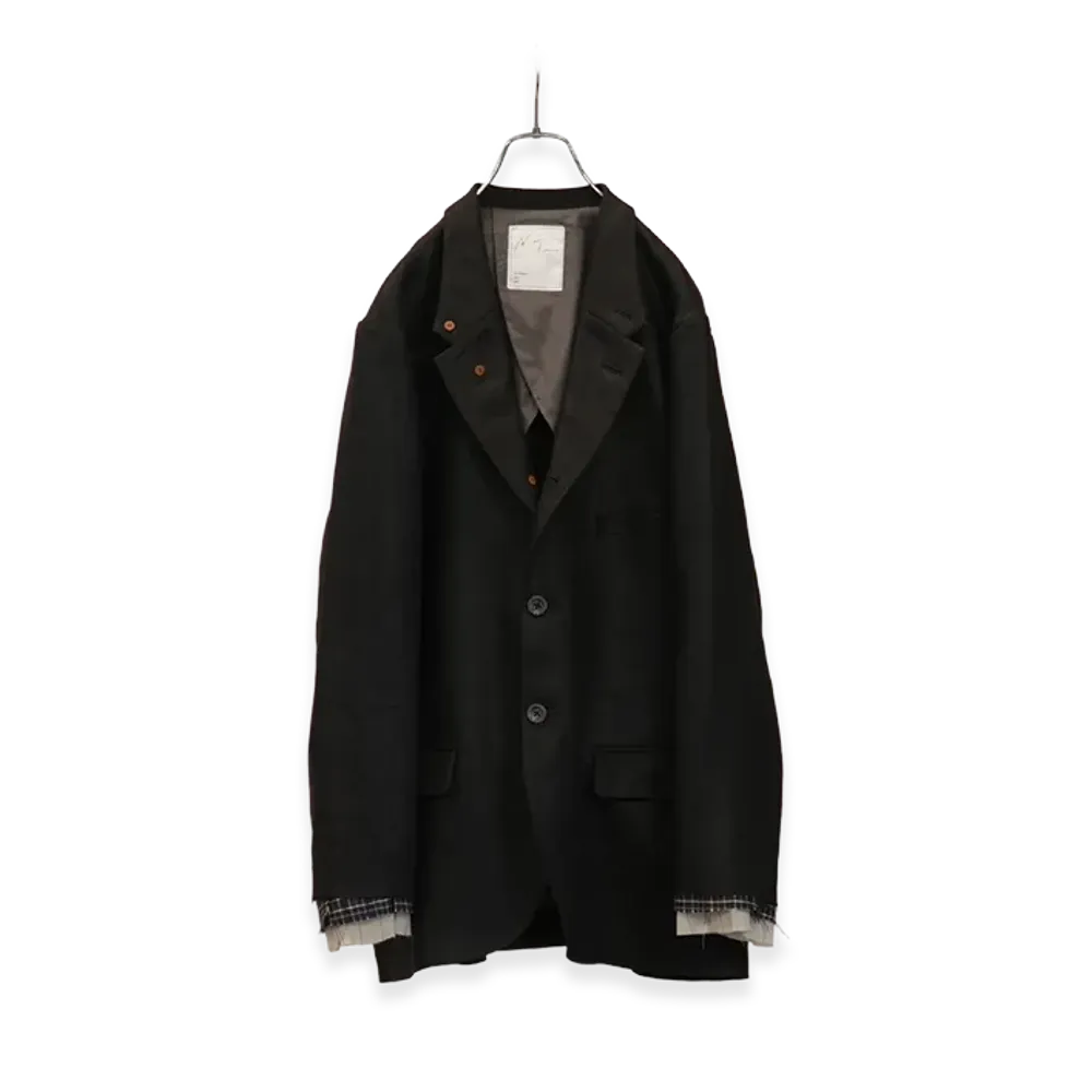 ANCELLM Layered Tailored Jacket "Black"