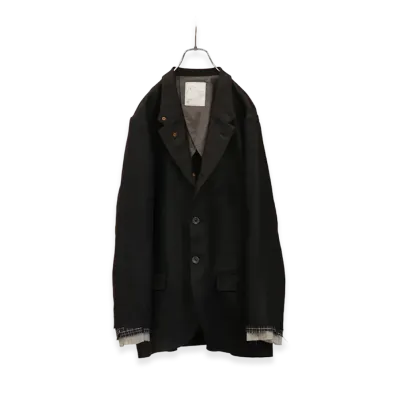 ANCELLM Layered Tailored Jacket "Black"