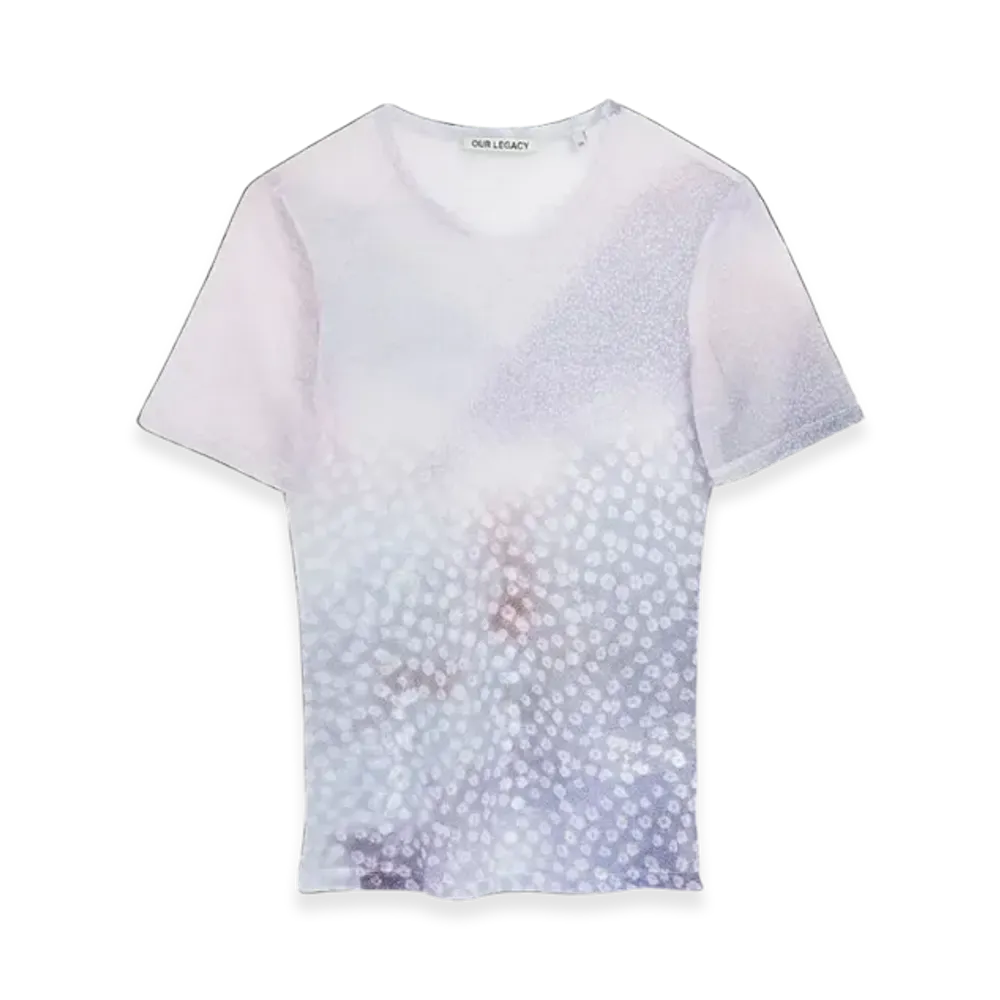 OUR LEGACY Women's Super Slim T-Shirt "Light Flowers Print"