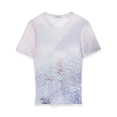 OUR LEGACY Women's Super Slim T-Shirt "Light Flowers Print"