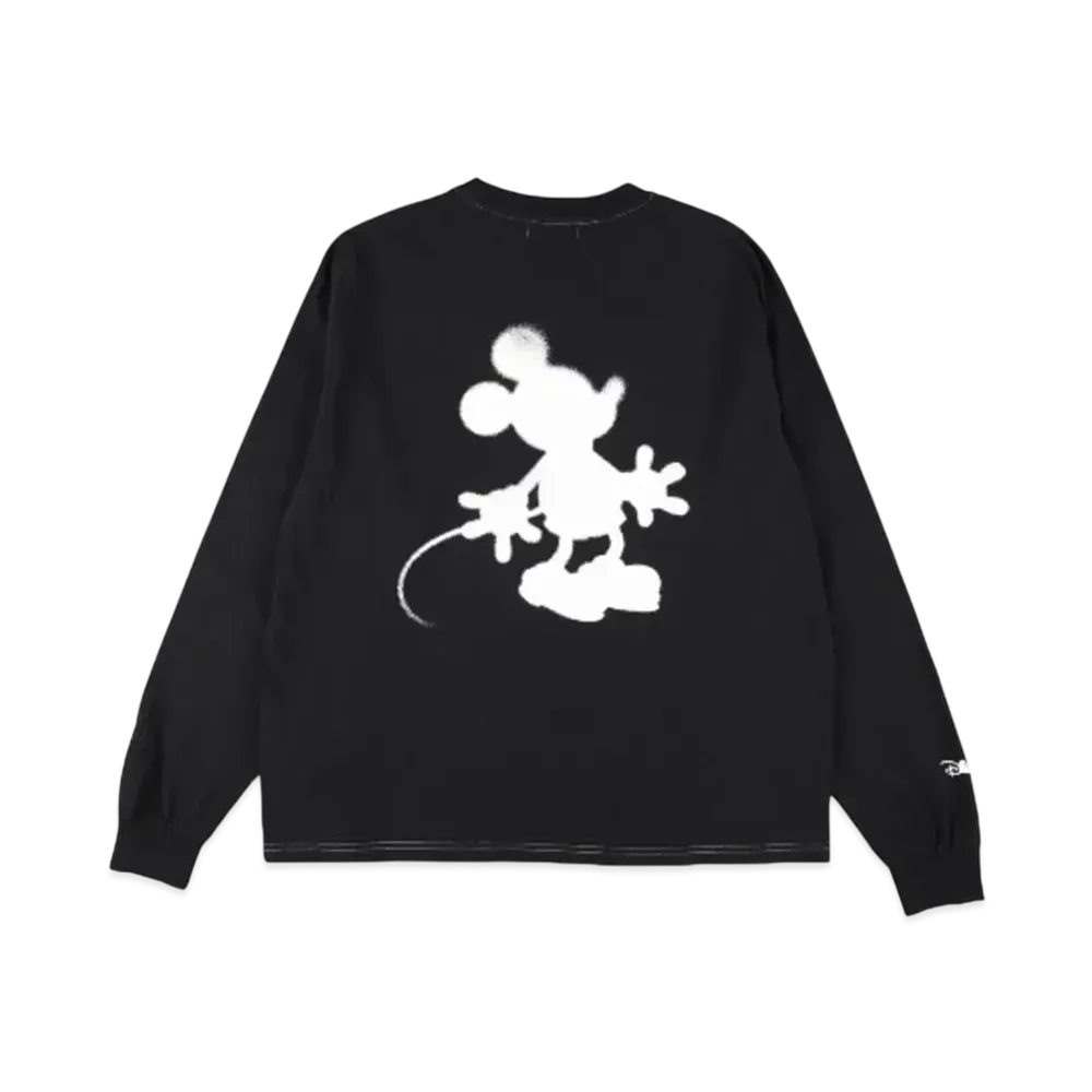 WIND AND SEA x Disney Black L/S Tee "Gray"