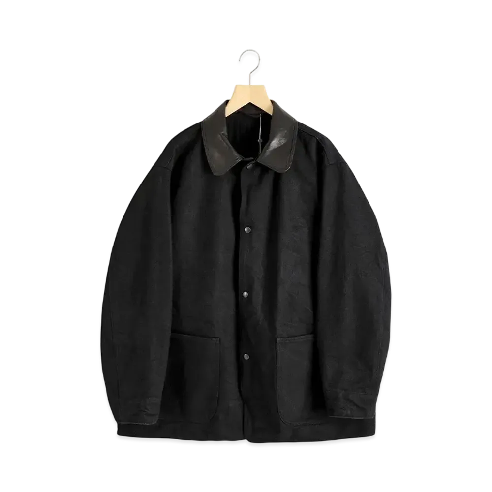COMOLI Denim/Leather Work Jacket (24AW) "Black"