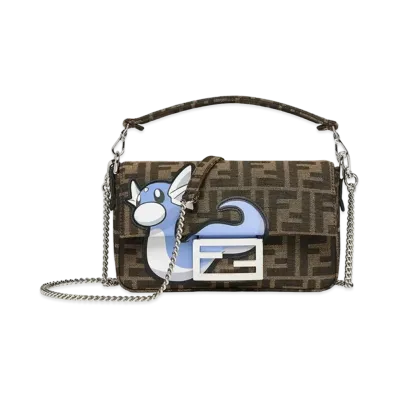 Pokemon x Fragment x FENDI Dratini Baguette Small FF Fabric Bag "Multi Color"