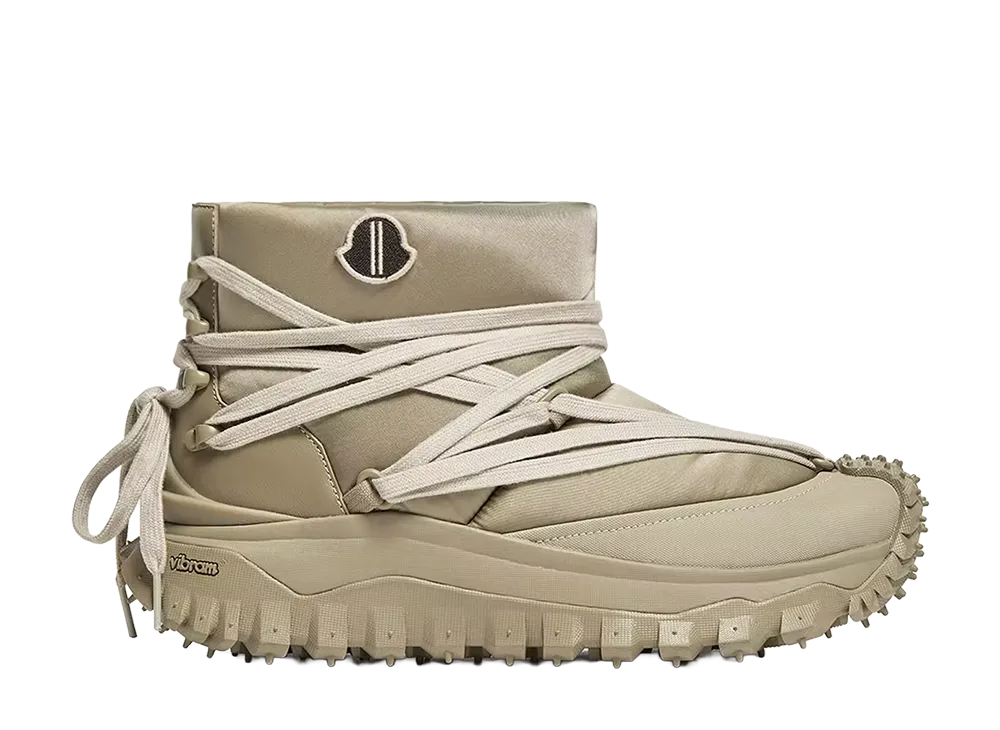 Rick Owens × Moncler Trailgrip Megalace Boots "Light Beige"