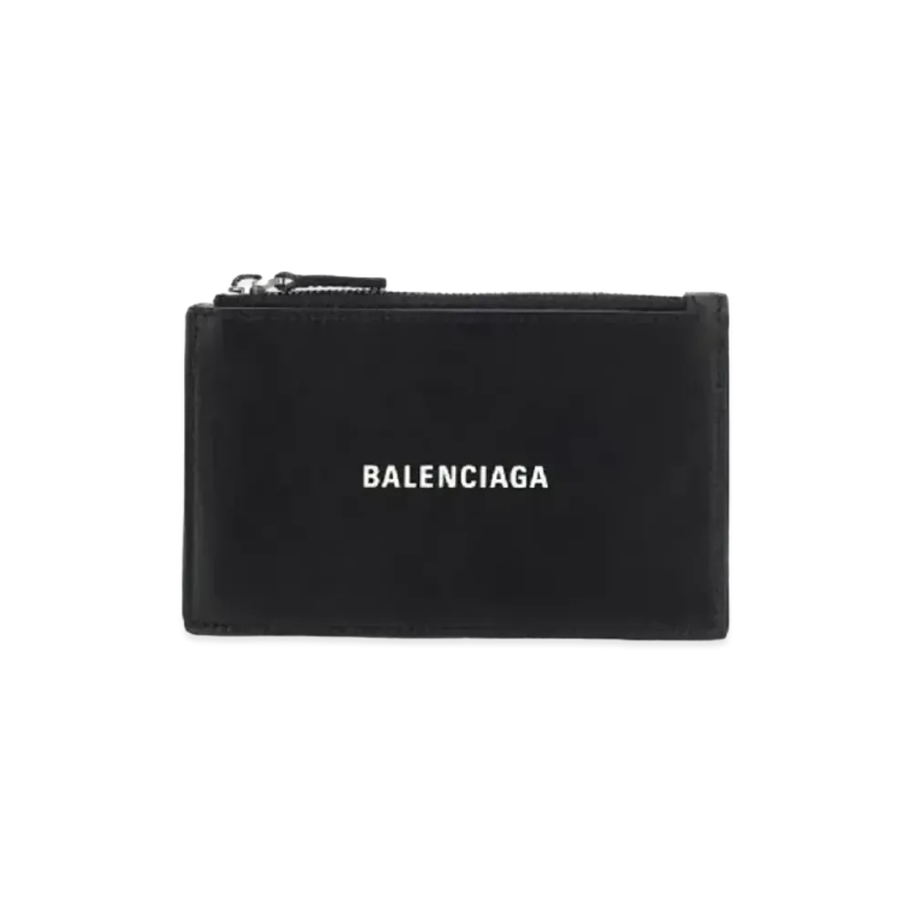 BALENCIAGA Cash Zipped Card Holder "Black"