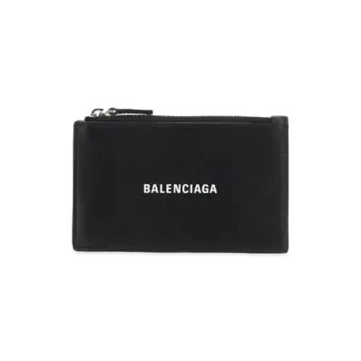 BALENCIAGA Cash Zipped Card Holder "Black"
