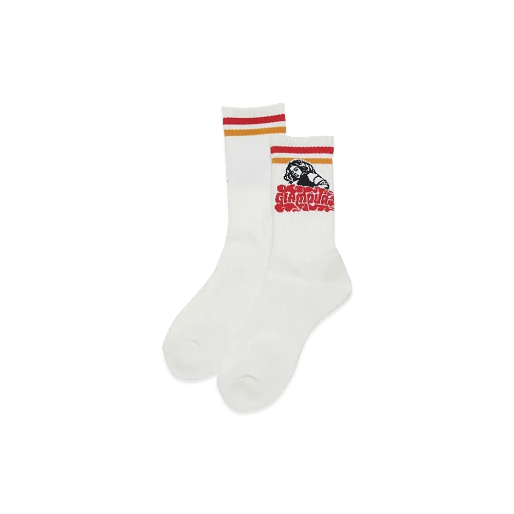 HYSTERIC GLAMOUR VIXEN GIRL Sports Socks "White"