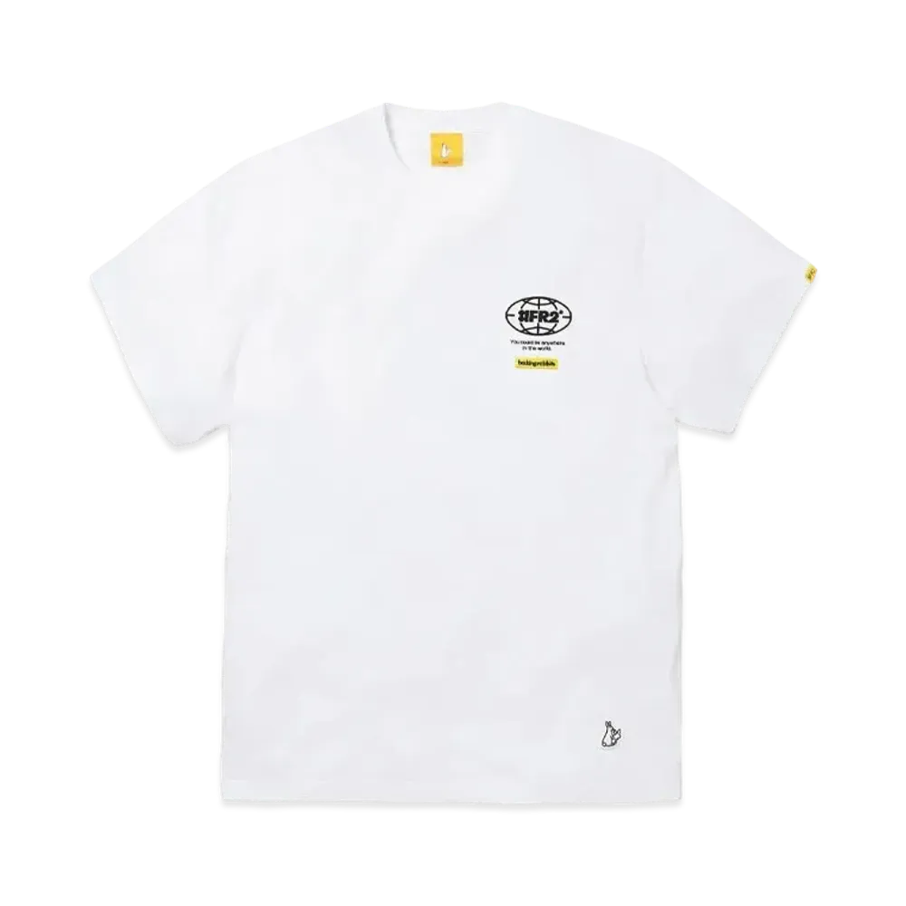 FR2 Earth Logo Embroidery T-shirt "White"