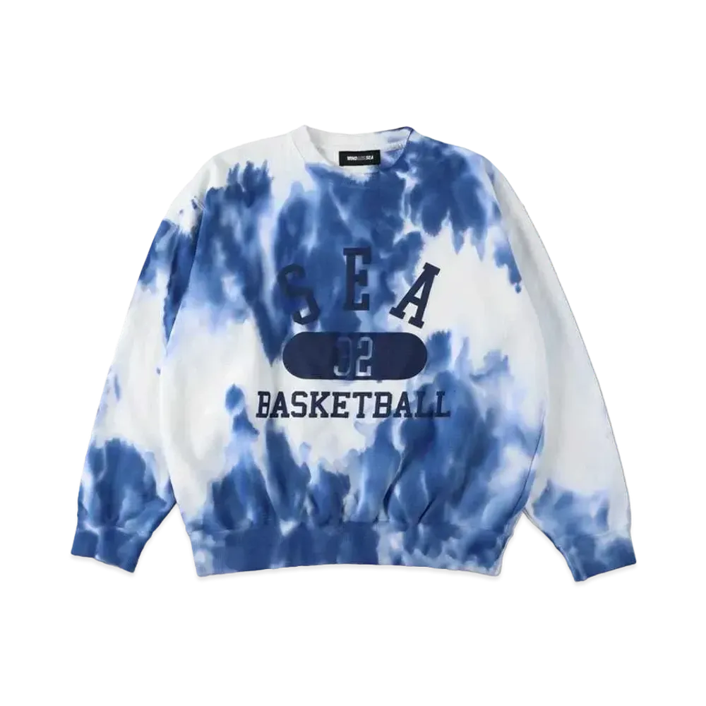 WIND AND SEA SEA (A-HOOPS) CREW NECK "Tye Dye Blue"