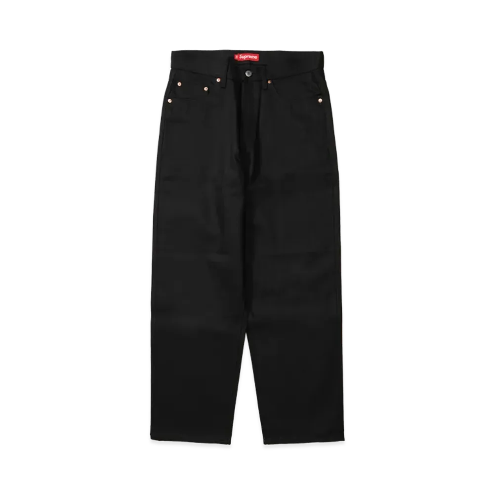 Supreme Baggy Selvedge Jean (25FW) "Rigid Black"
