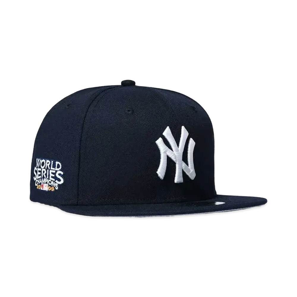 NEW ERA NEW YORK YANKEES WS 2009 59FIFTY Silver Patch "NAVY"