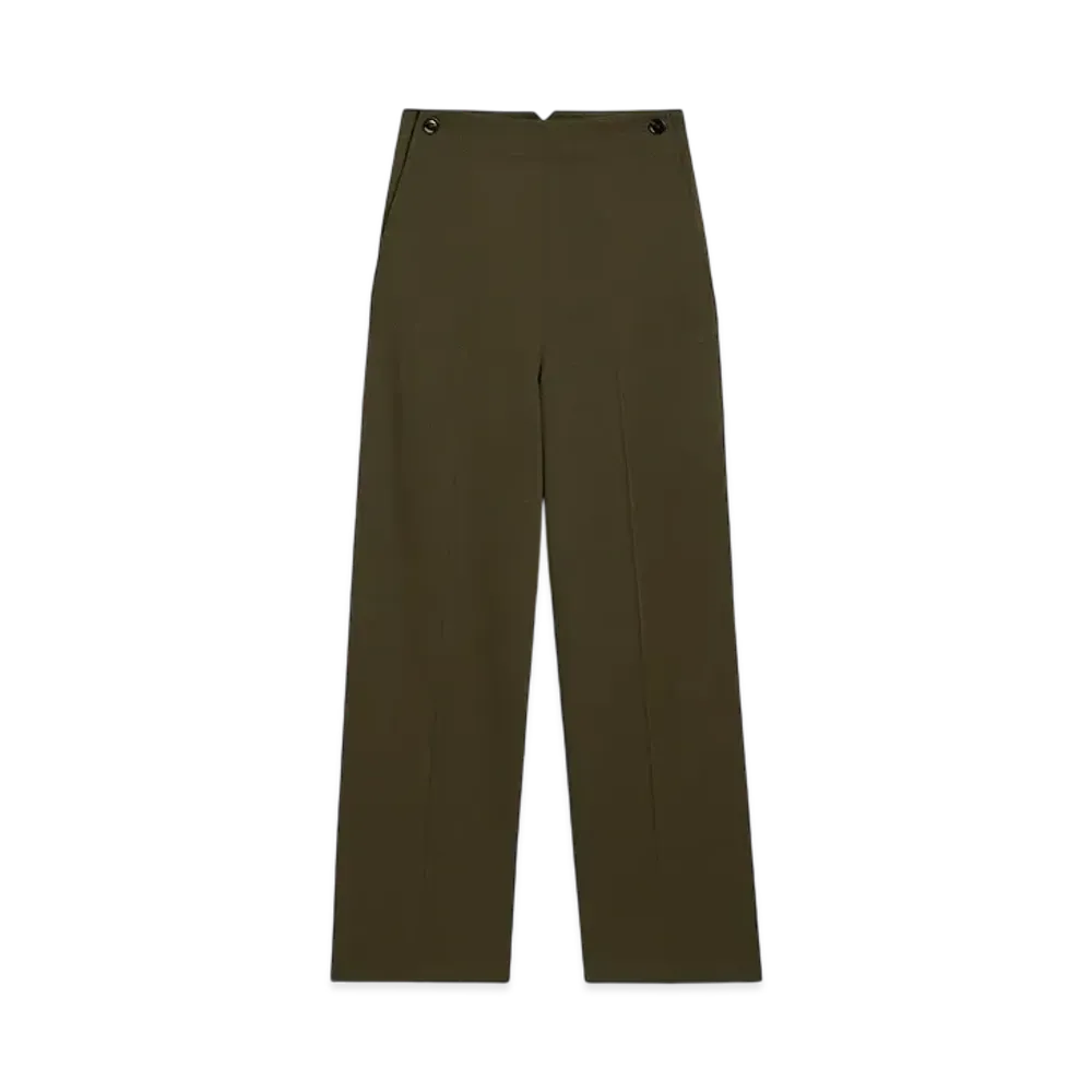AMI PARIS Wool Sailor Pants "OliveNoire"