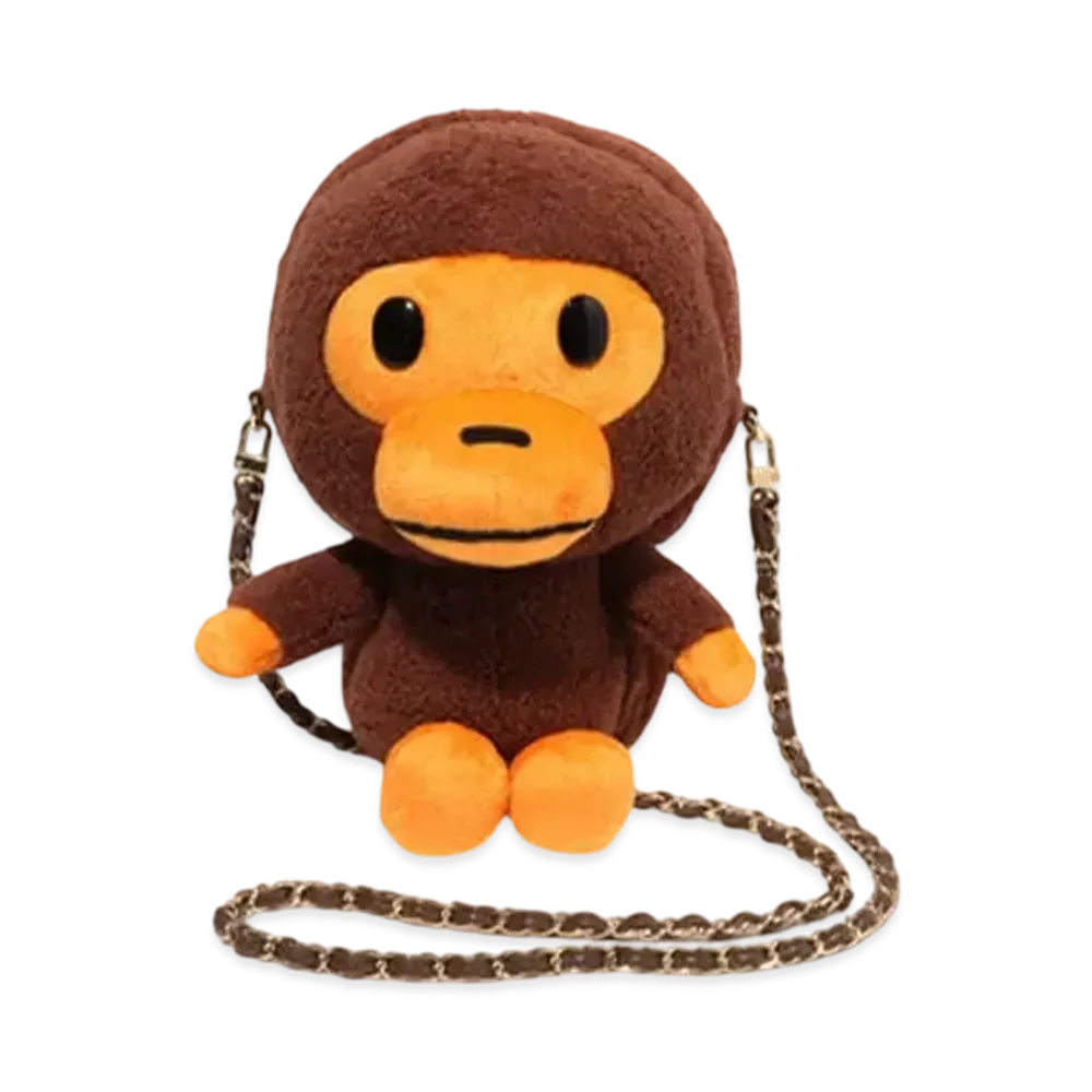 A BATHING APE Baby Milo Chain Bag "Brown"