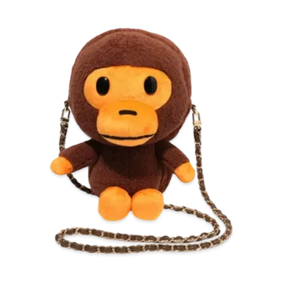 A BATHING APE Baby Milo Chain Bag "Brown"