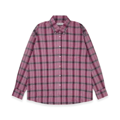 OUR LEGACY Borrowed BD Shirt "Cerise Memory Check"