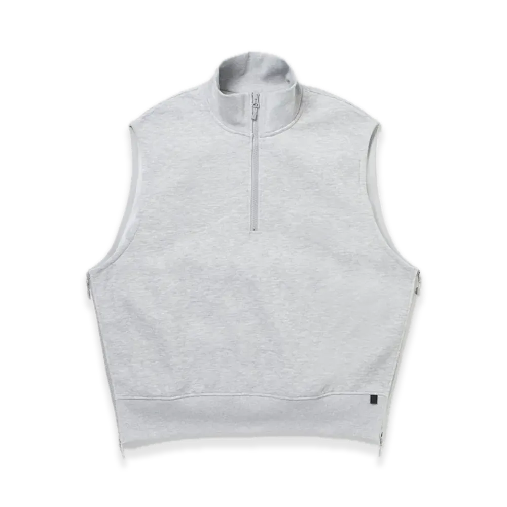 DAIWA PIER39 W's Tech Sweat Zip Vest Pullover "Heather Gray"