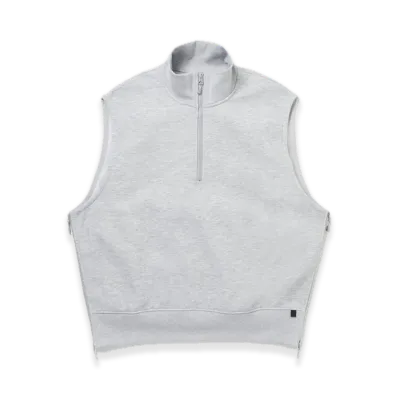 DAIWA PIER39 W's Tech Sweat Zip Vest Pullover "Heather Gray"