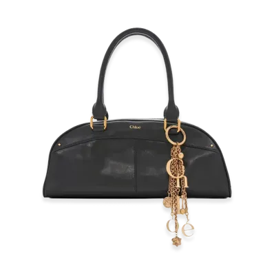 Chloe Women's Leather Bowling Handbag "Black"