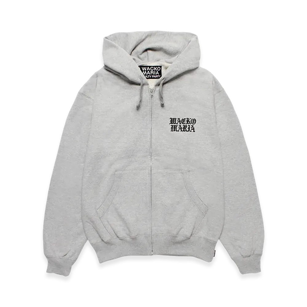 WACKO MARIA Heavy Weight Zip Up Hooded Sweat Shirt "Gray"