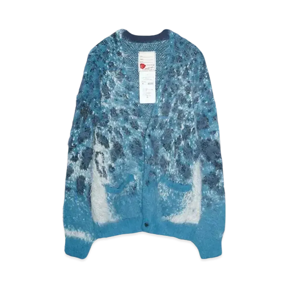 SEVESKIG Leopard Knit Cardigan "BLUE"