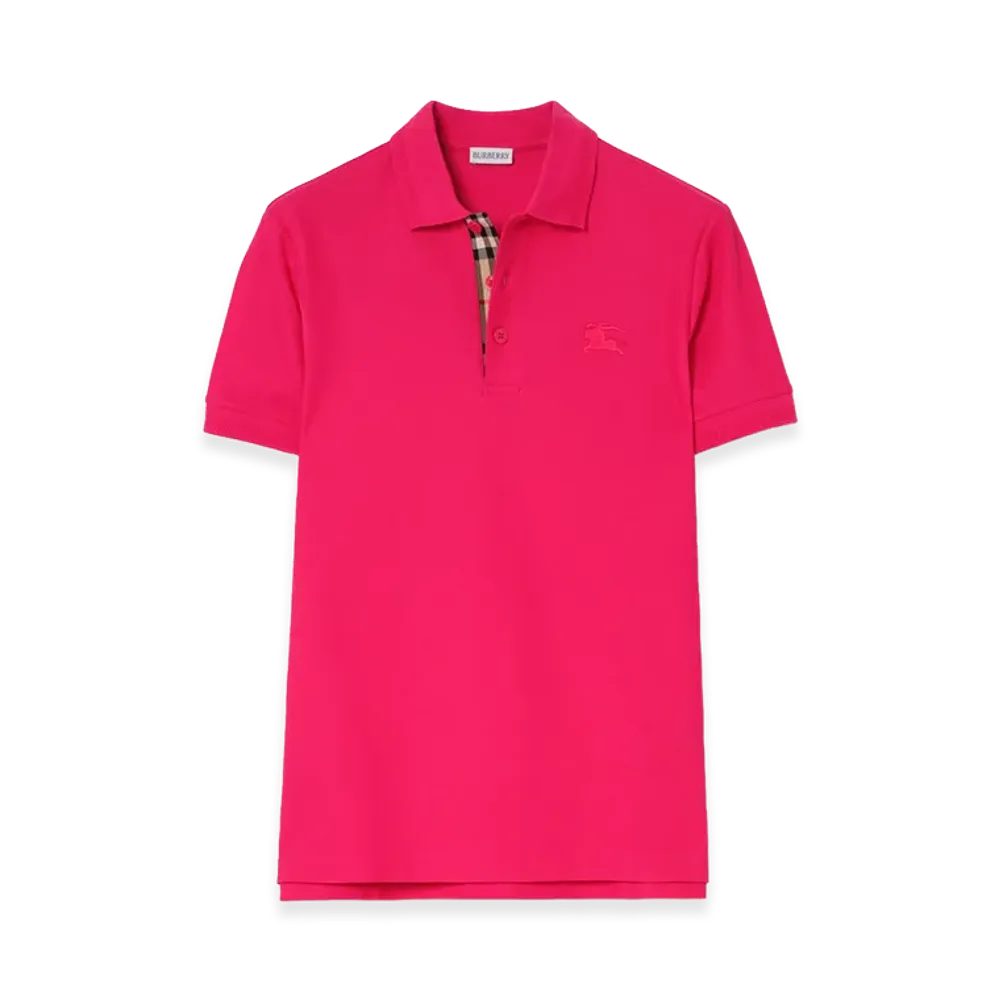 Burberry Cotton Polo Shirt "Jam Red"