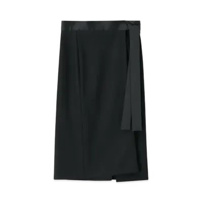 Paul Smith Women's Satin Point Skirt "Black"