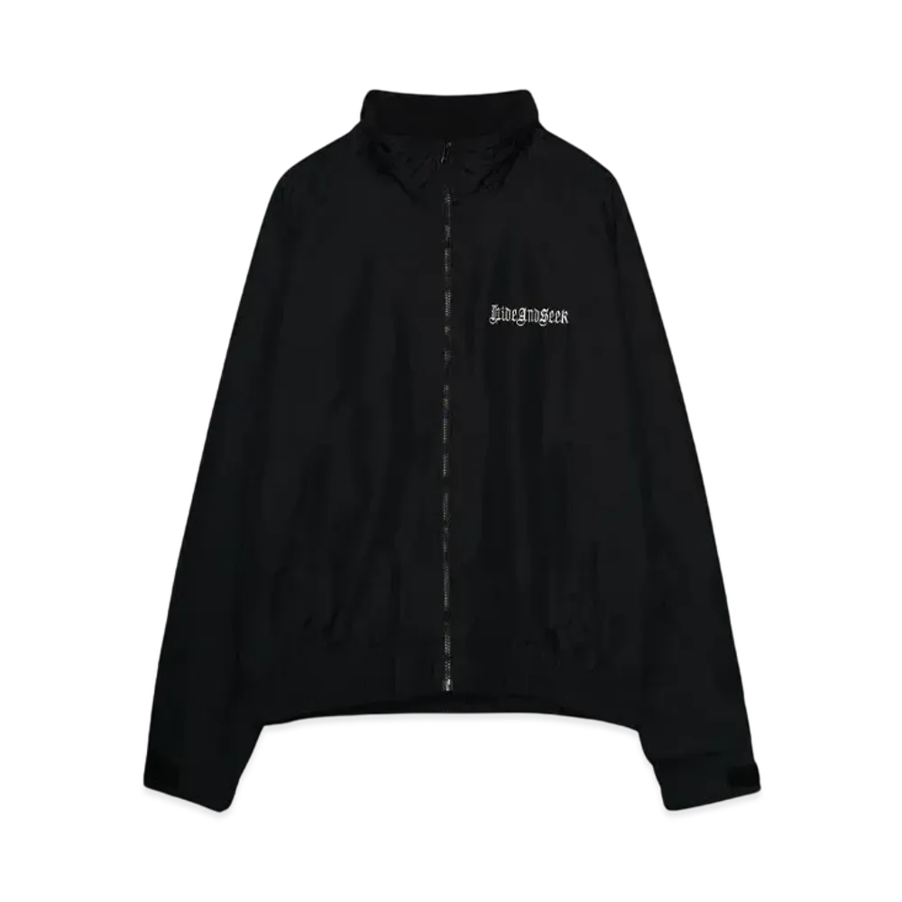 Hide and Seek Nylon Zip Jacket(24aw) "BLACK/WHITE"