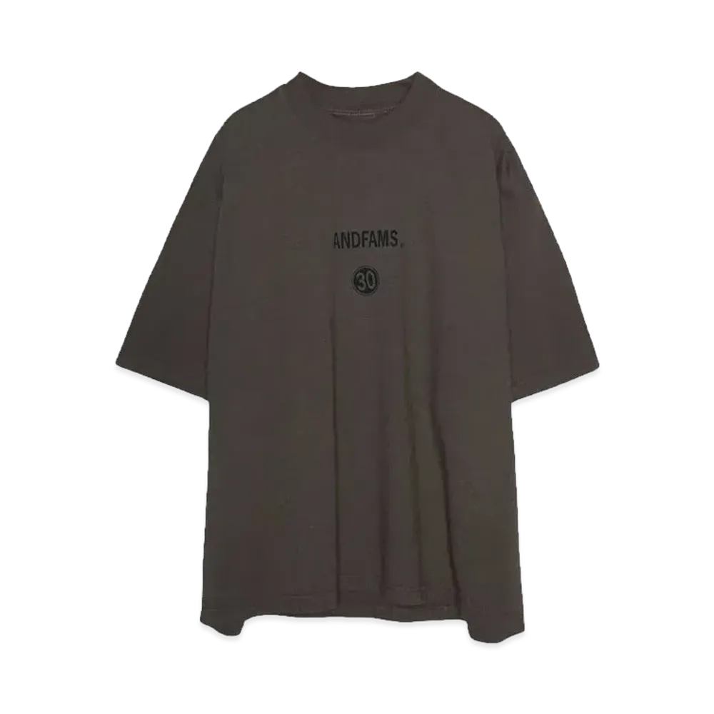ANDFAMILYS Pigment Dye Tee -Anniv 30- "MOCHA"