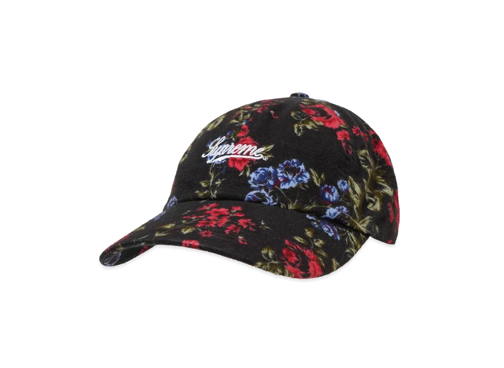 Supreme Floral Flannel 6-Panel "Black"