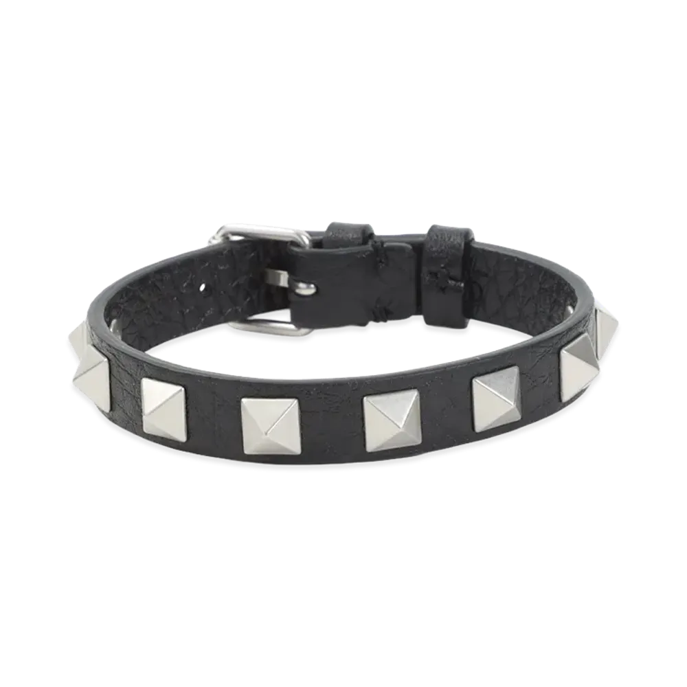Valentino Garavani Leather Bracelet "Nero"