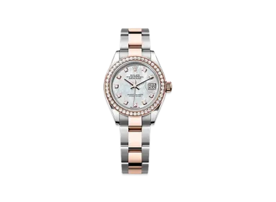 ROLEX Lady-Datejust 28mm Oystersteel & Everose Gold Diamond 279381RBR "White Mother-of-Pearl"