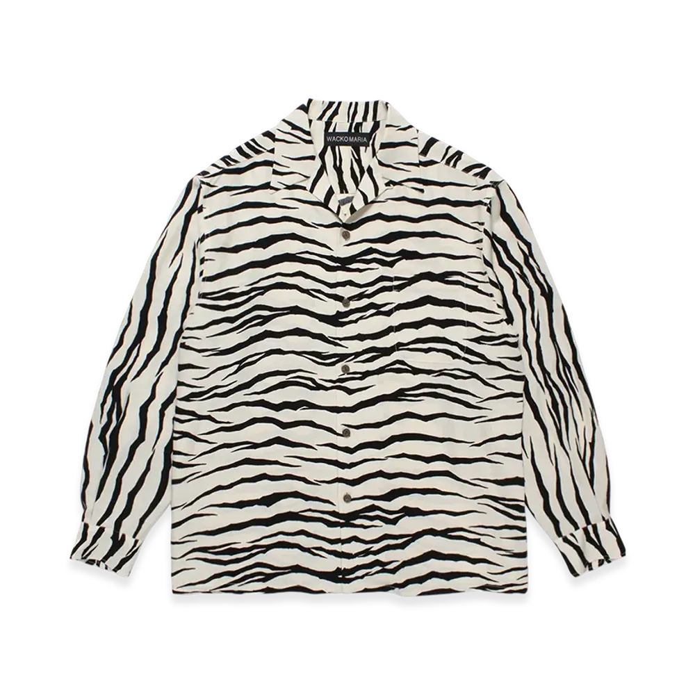 WACKO MARIA Tiger Open Collar Shirt "Ivory"