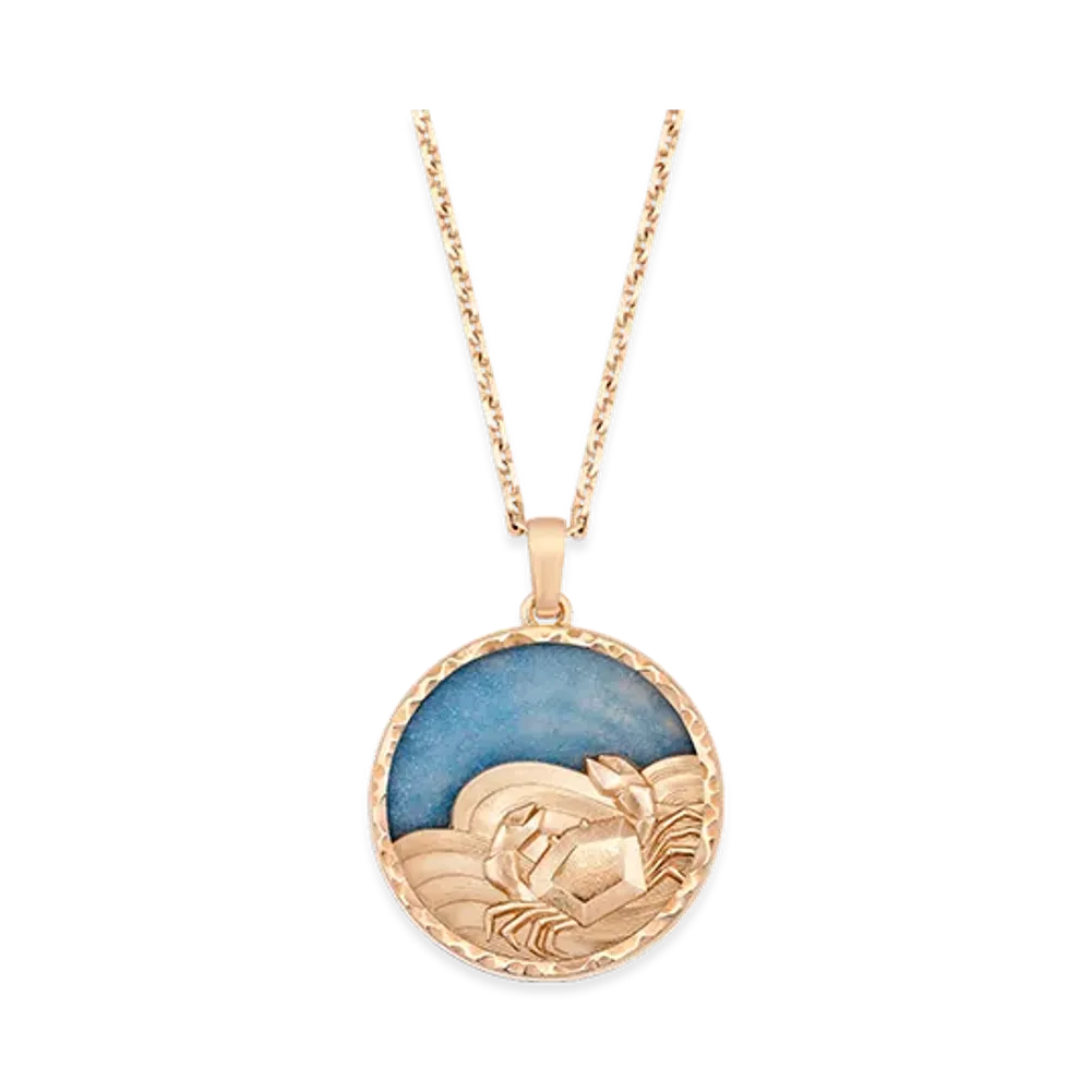 Van Cleef & Arpels Zodiaque long necklace Cancri Cancer "18K Rose gold/Quartz"