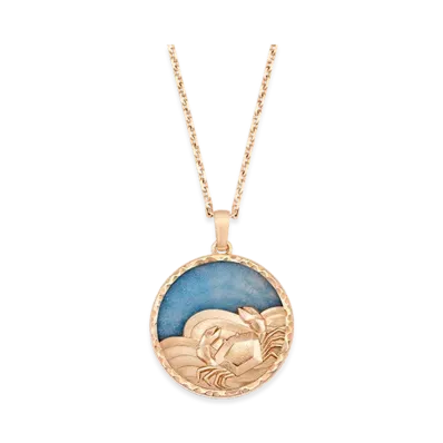 Van Cleef & Arpels Zodiaque long necklace Cancri Cancer "18K Rose gold/Quartz"