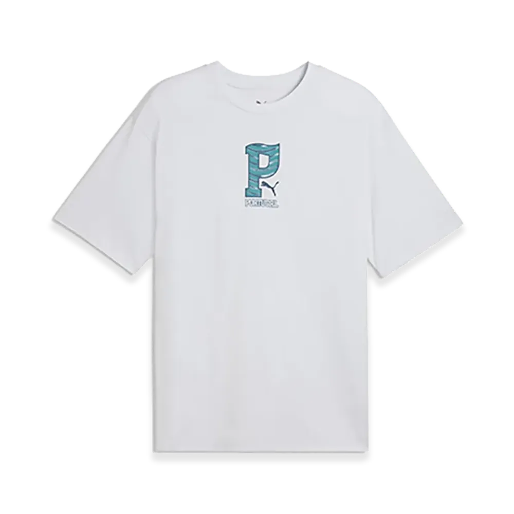 PUMA 2026 Portugal National Team Football Archive Collegiate T-Shirt "Silver Mist"
