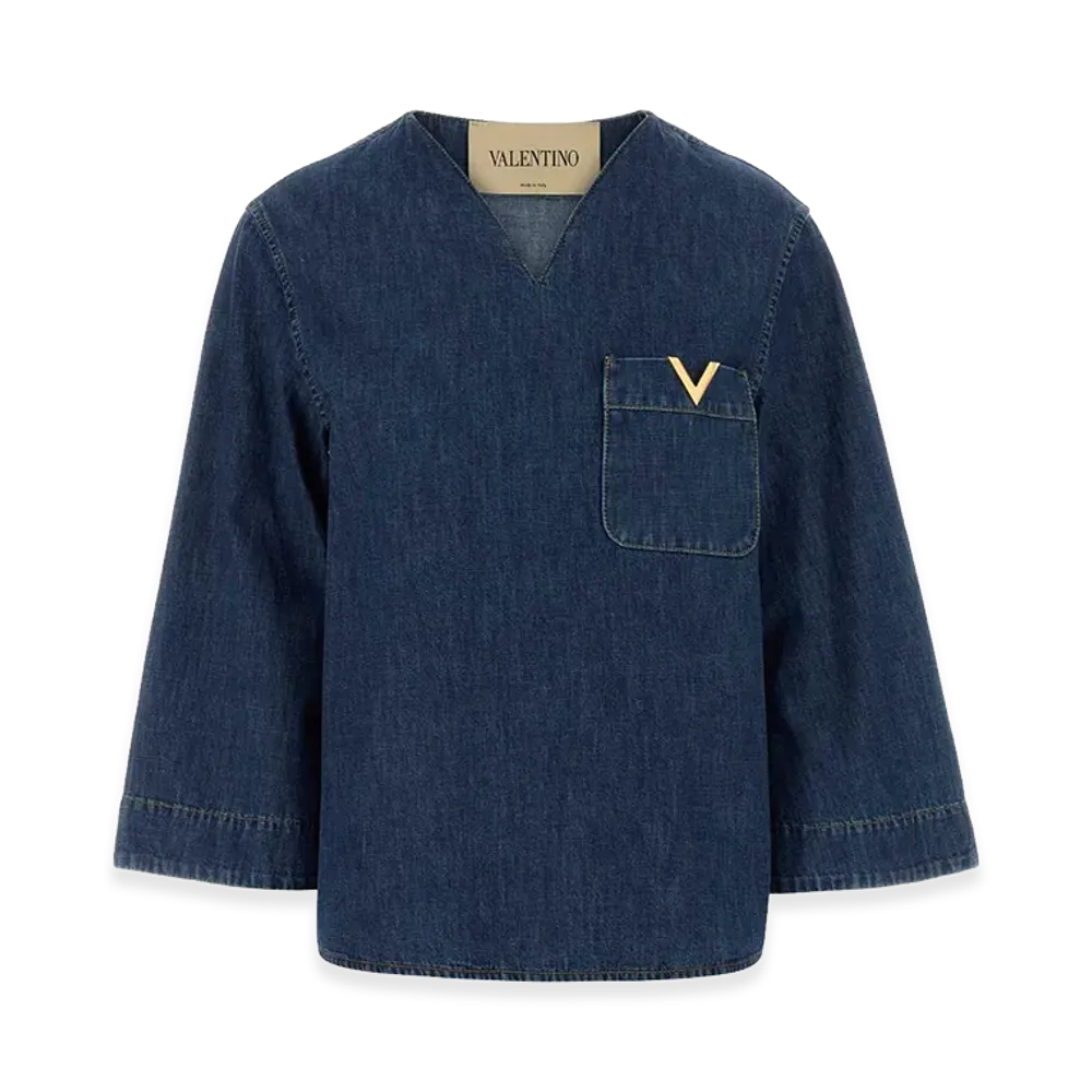 Valentino Women's Denim Blouse "Blue"