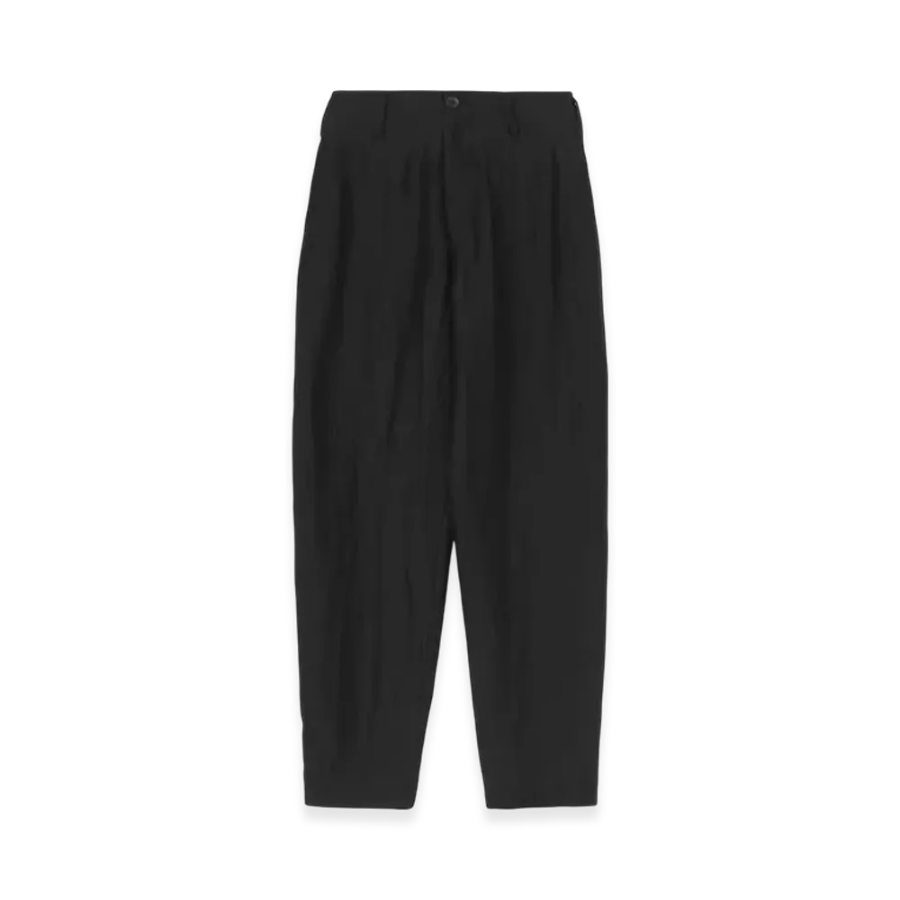 Yohji Yamamoto High Twisted Gabardine Low-Rise Basic Pants "Black"
