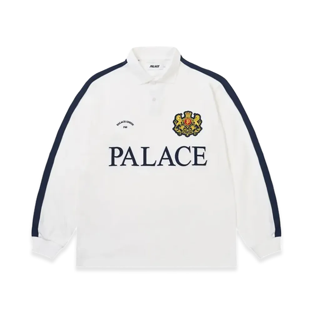 PALACE Established Longsleeve Polo "White"