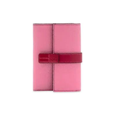 LOEWE Small Vertical Wallet In Soft Grained Calfskin "Pink"