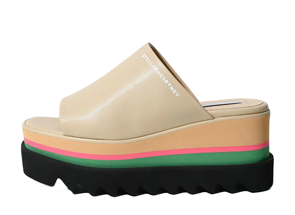 STELLA McCARTNEY Women's Sneak-Elyse Platform Mules "Beige/Multicolor"
